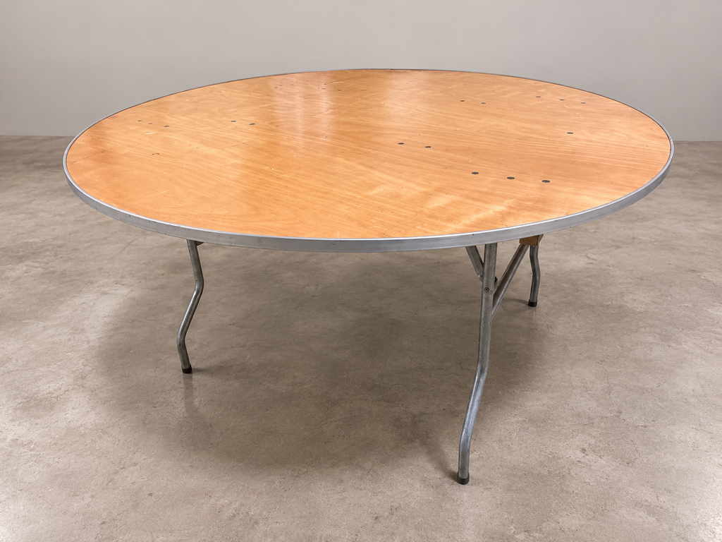 5-Foot Wood Round Table
