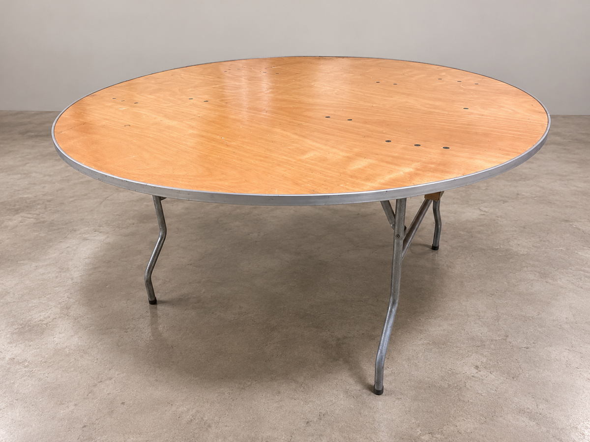 5-Foot Wood Round Table