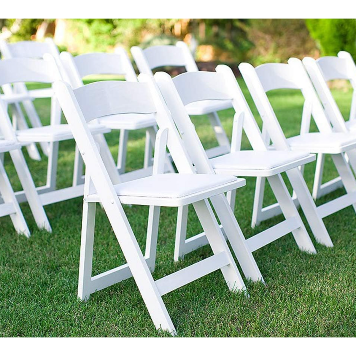 White Resin Folding Chair
