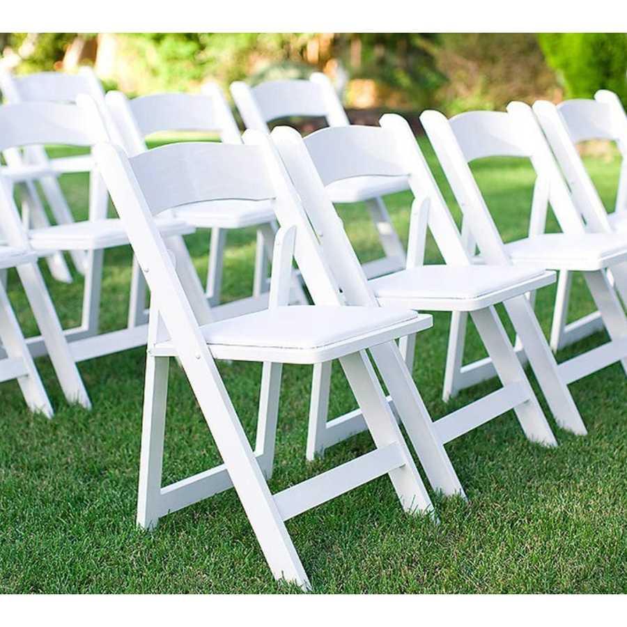 White Resin Folding Chair