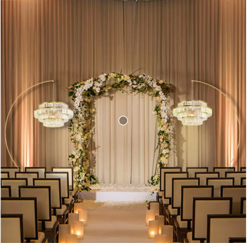 7 ft Golden Semi-Circular Arch Stand