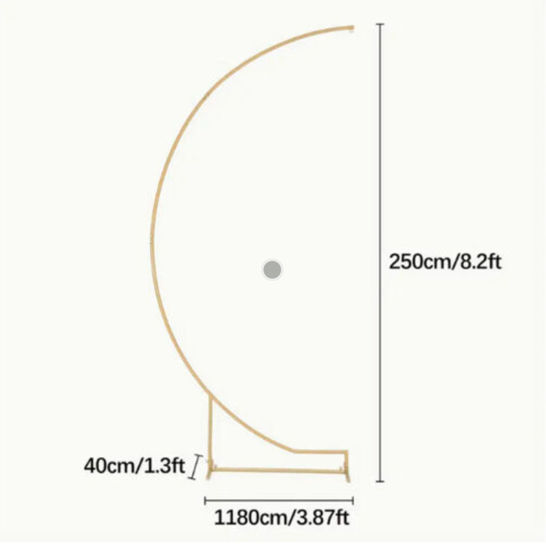 7 ft Golden Semi-Circular Arch Stand