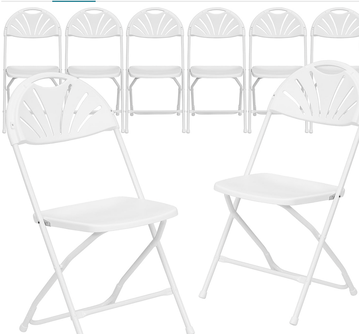 White Fan Back Chair